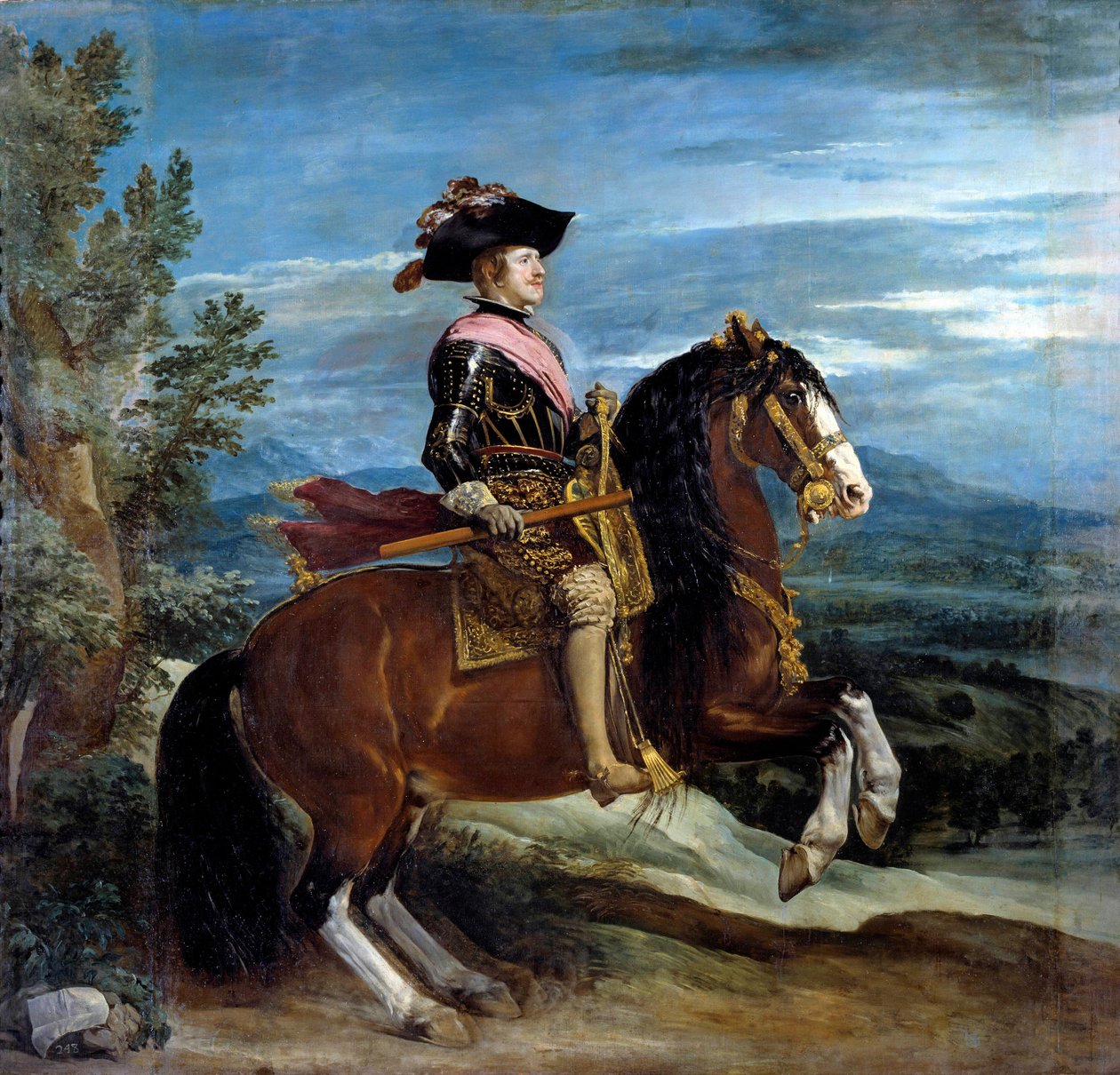 Jezdecký portrét krále Filipa IV. (1605-1665) Obraz Diega Rodrigueze de Silva y Velasquez (1599-1660) od Diego Velázquez