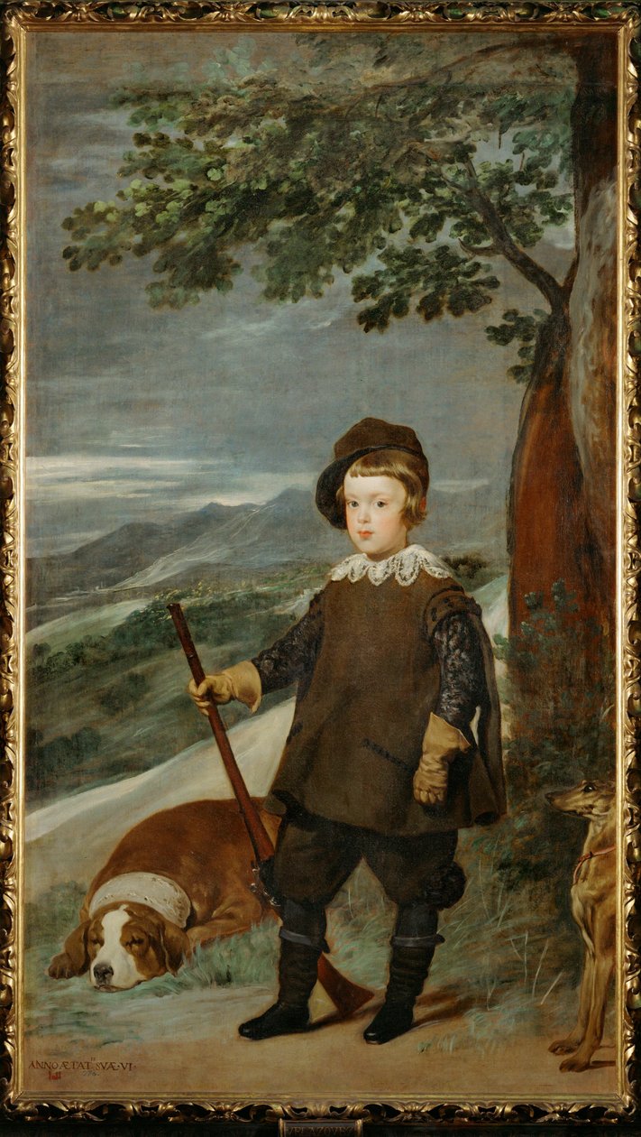 Infant Balthasar Carlos v loveckém oděvu (malba na plátně) od Diego Rodriguez de Silva y Velazquez
