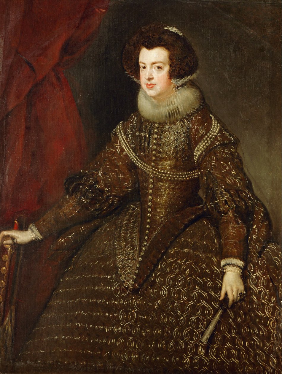 Isabela, španělská královna, dcera francouzského krále Jindřicha IV. a Marie Medicejské od Diego Rodriguez de Silva y Velazquez