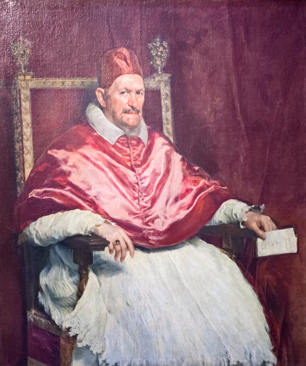 Papež Innocent X, zvaný Giambattista Pamfili od Diego Velázquez
