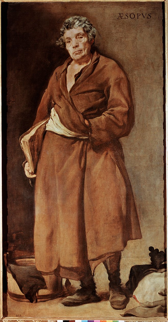 Portrét Ezopa, řeckého spisovatele (olej na plátně od Diego Velázquez