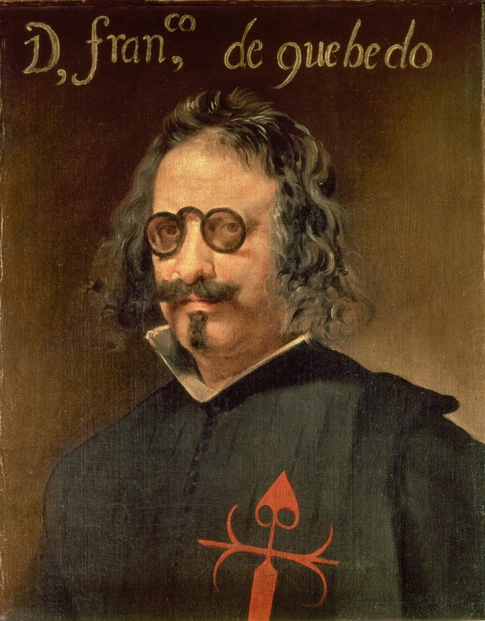 Portrét Francisca de Quevedo y Villegas (1580-1645) (olej na plátně) od Diego Velázquez