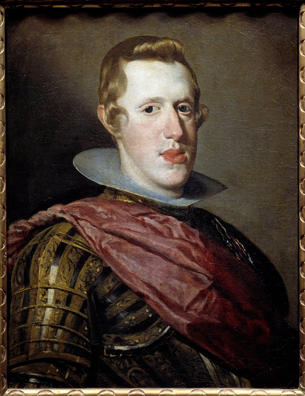 Portrét Filipa IV. (1605-1665), španělského krále. Obraz Diega Rodrigueze de Silva y Velasquez (1599-1660) od Diego Velázquez