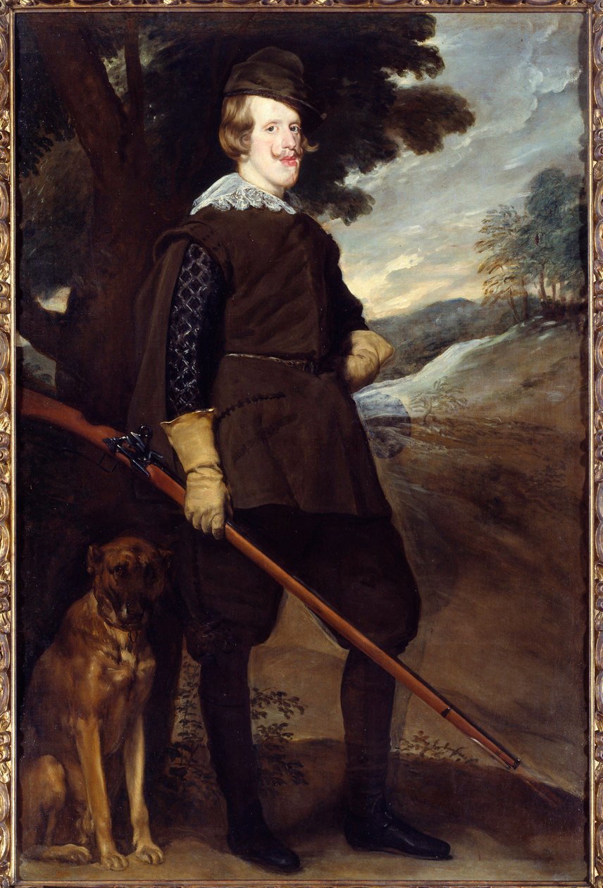 Portrét Filipa IV. (1605-1665), španělského krále v loveckém obleku ve věku 30 let. Obraz Diega Rodrigueze de Silva y Velasquez (1599-1660) od Diego Velázquez