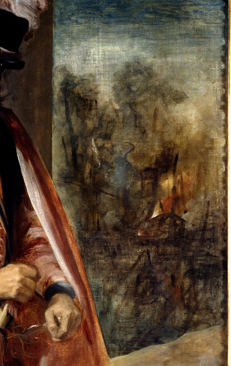 Portrét šaška známého jako Don Juan z Rakouska Detail. Obraz Diega Rodrigueze de Silva y Velasquez (1599-1660) od Diego Velázquez