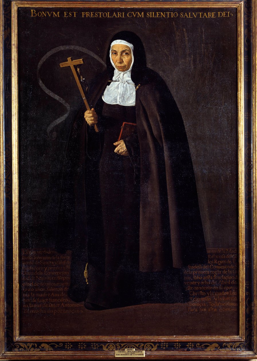 Portrét matky Jeronimy de la Fuente. Obraz Diega Rodrigueze de Silva y Velasquez (1599-1660) od Diego Velázquez