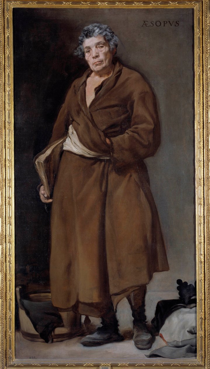 Portrét řeckého spisovatele Esope (Esop nebo Esop, 6. století př. n. l.), který vynalezl bajku Obraz od Diega Rodrigueze de Silva y Velasquez (1599-1660) od Diego Velázquez