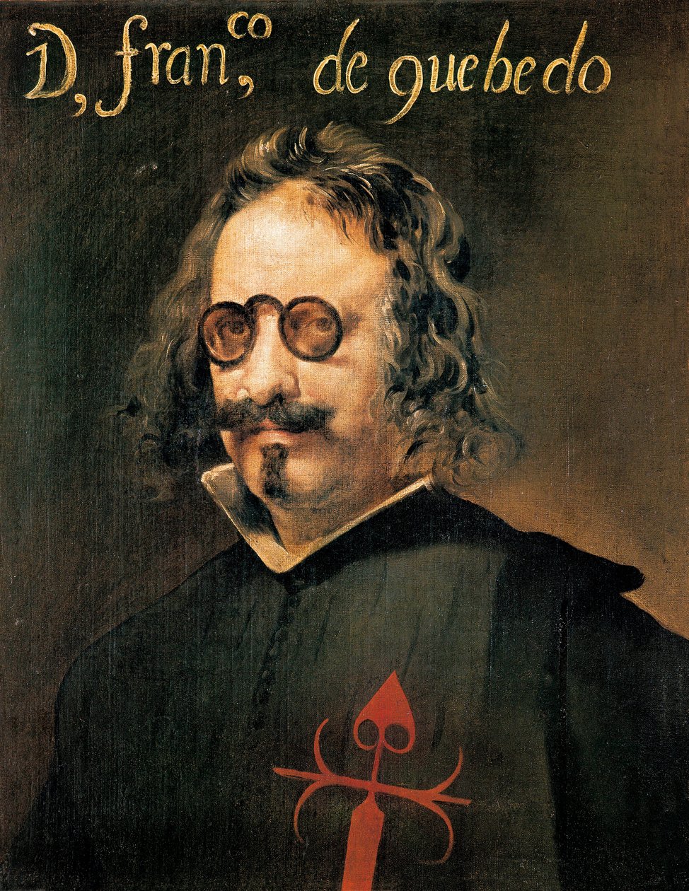 Portrét španělského spisovatele Francisca De Queveda (malba) od Diego Velázquez