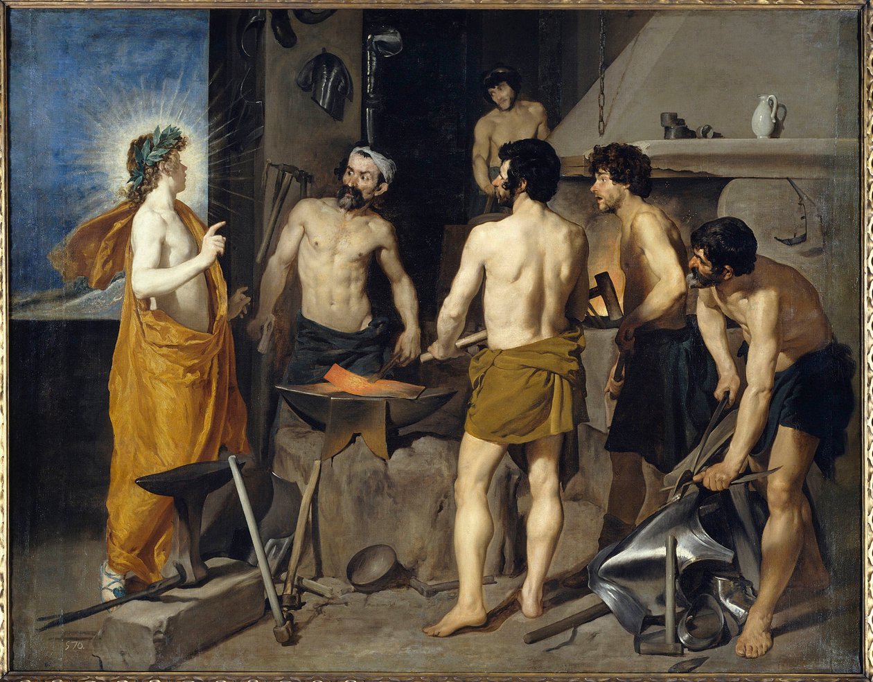 Obraz The Forge of Vulcan Painting od Diega Velasqueze (1599-1660) 1630 Ne. 2,23x2,90 m Madrid, muzeum Prado od Diego Velázquez