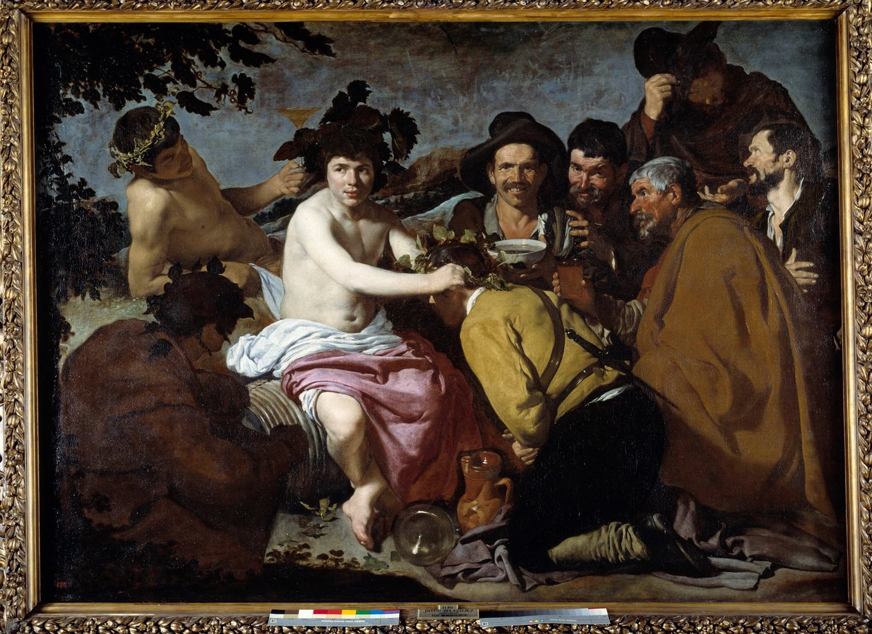 Obraz Bakchův triumf aneb „Opilci“ od Diega Rodrigueze de Silva y Velasqueze od Diego Velázquez