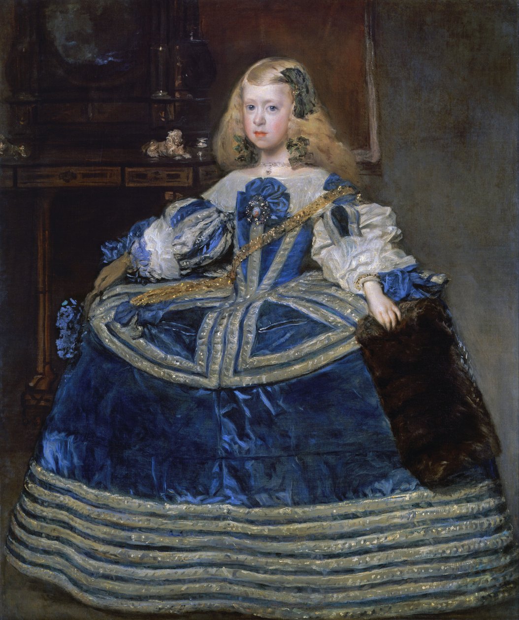 Infantka Margarita Teresa v modrých šatech od Diego Velázquez