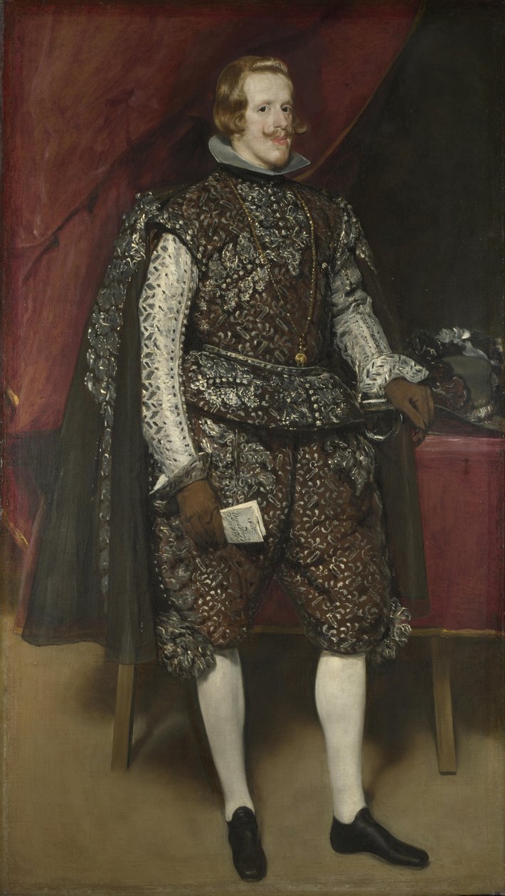 Filip IV Španělský v hnědé a stříbrné, asi 1631 od Diego Velázquez