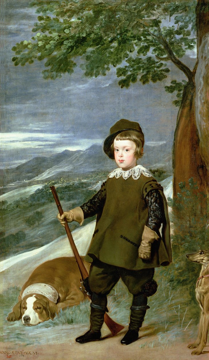Princ Balthasar Carlos (1629-49) Oblečený jako lovec, 1635-36 od Diego Velázquez