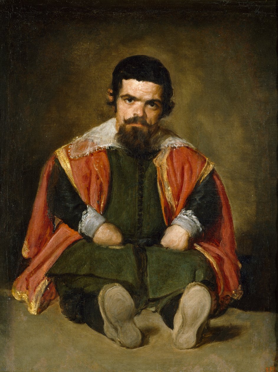 Španělsky: El bufón el Primo Portrét Sebastiána de Morra od Diego Velázquez