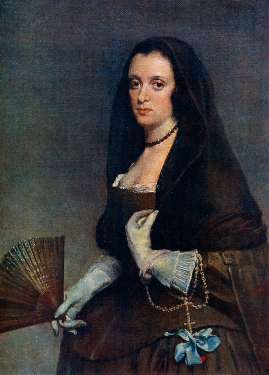 Dáma s ventilátorem, c1630-1650, 1912. od Diego Velázquez