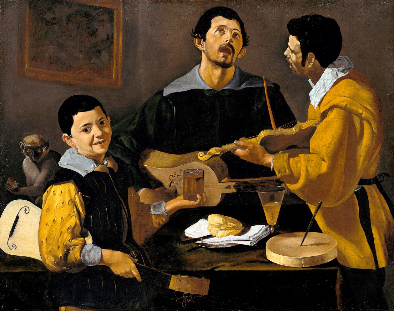 Tři hudebníci, asi 1616 od Diego Velázquez