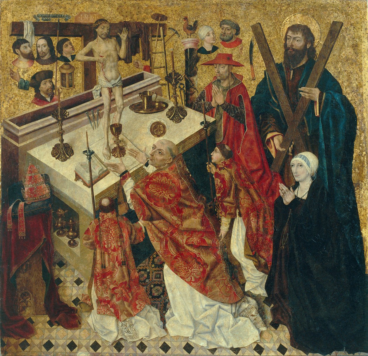 Mše sv. Řehoře Velikého od Diego de la Cruz