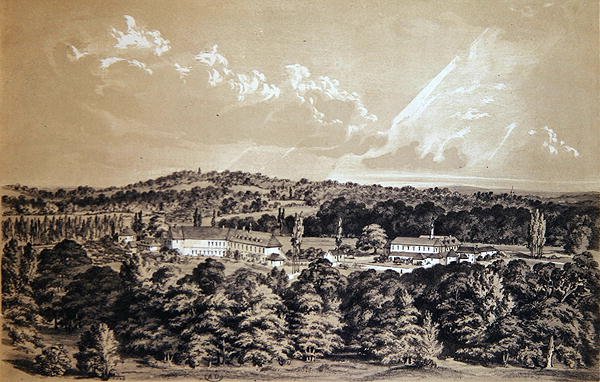 La Grande Trappe, kolem roku 1860 (litho) od Dieudonne Auguste (after) Lancelot