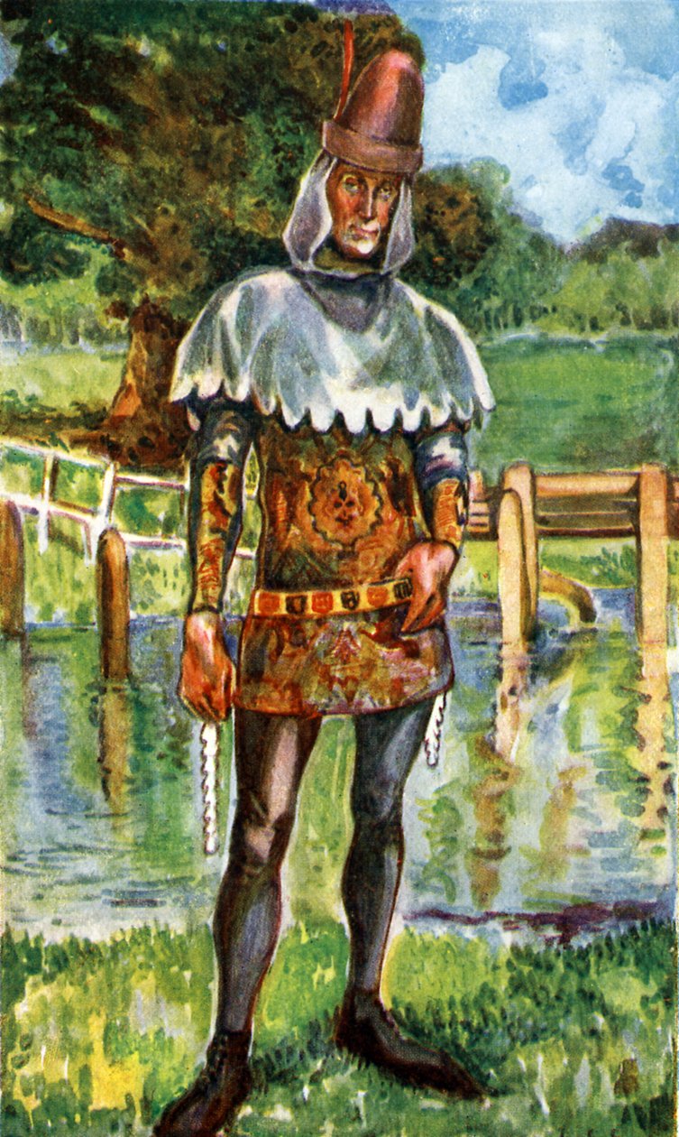 Mužský kostým za vlády Edwarda III. (1327-1377) od Dion Clayton Calthrop