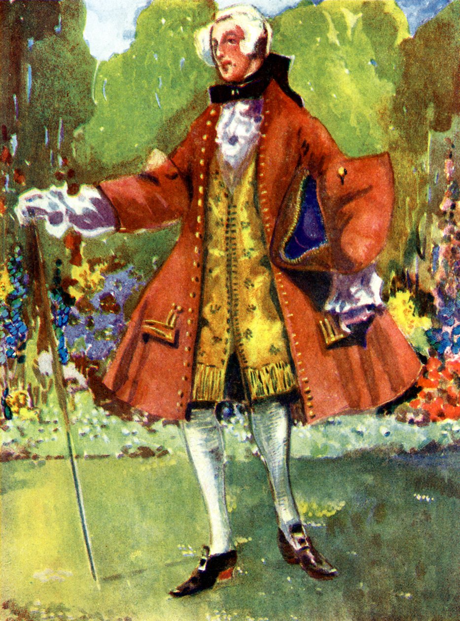 Mužský kostým za vlády Jiřího II (1727-1760) od Dion Clayton Calthrop