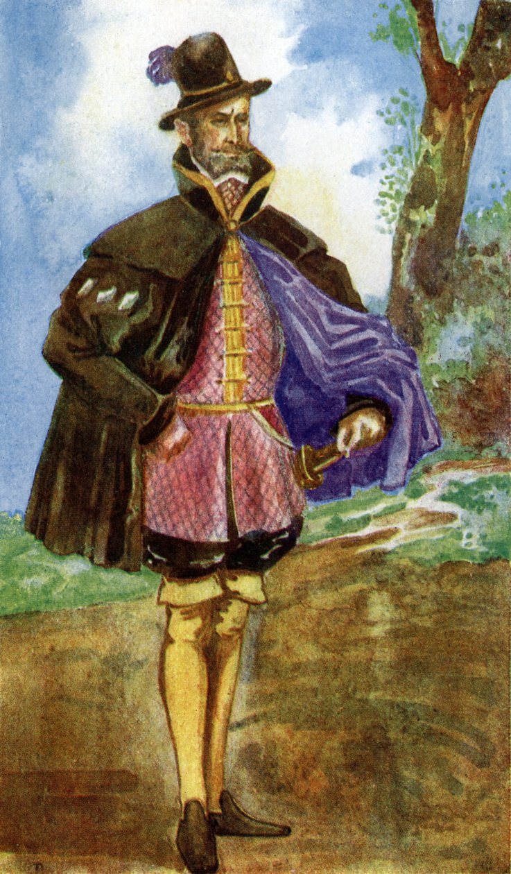 Mužský kostým za vlády Marie I. (1553-1558) od Dion Clayton Calthrop
