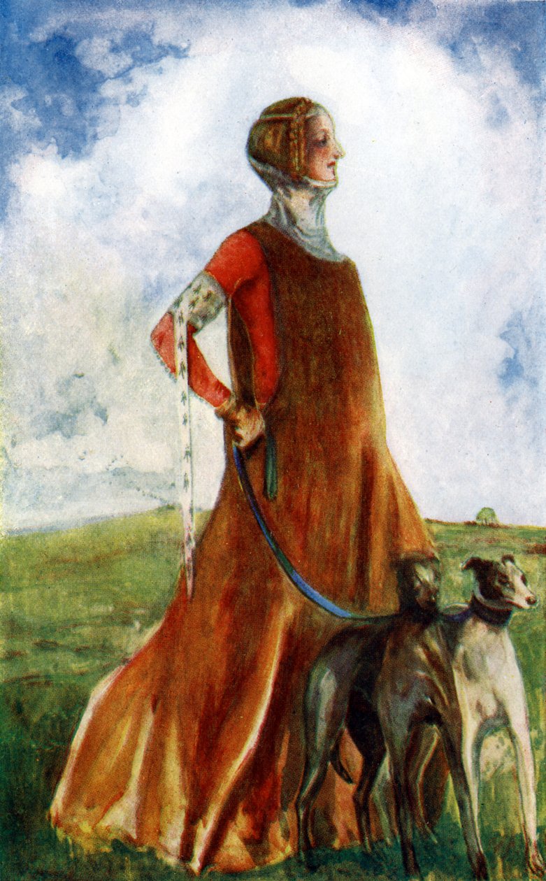 Dámský kostým za vlády Edwarda III od Dion Clayton Calthrop