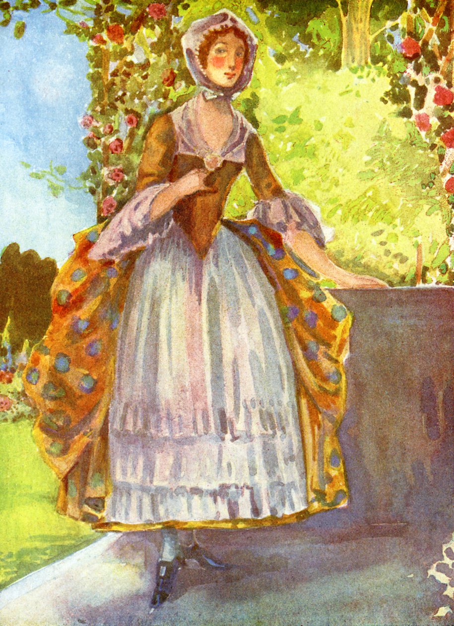 Ženský kostým za vlády Jiřího II (1727-1760) od Dion Clayton Calthrop