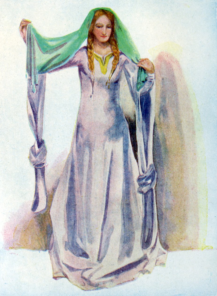 Dámský kostým za vlády Štěpána (1135-1154) od Dion Clayton Calthrop