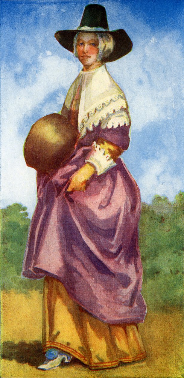 Dámský kostým za vlády Cromwellů (1649-1660) od Dion Clayton Calthrop