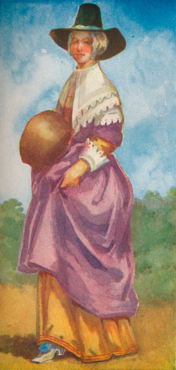 Žena z doby Cromwells, 1907 od Dion Clayton Calthrop