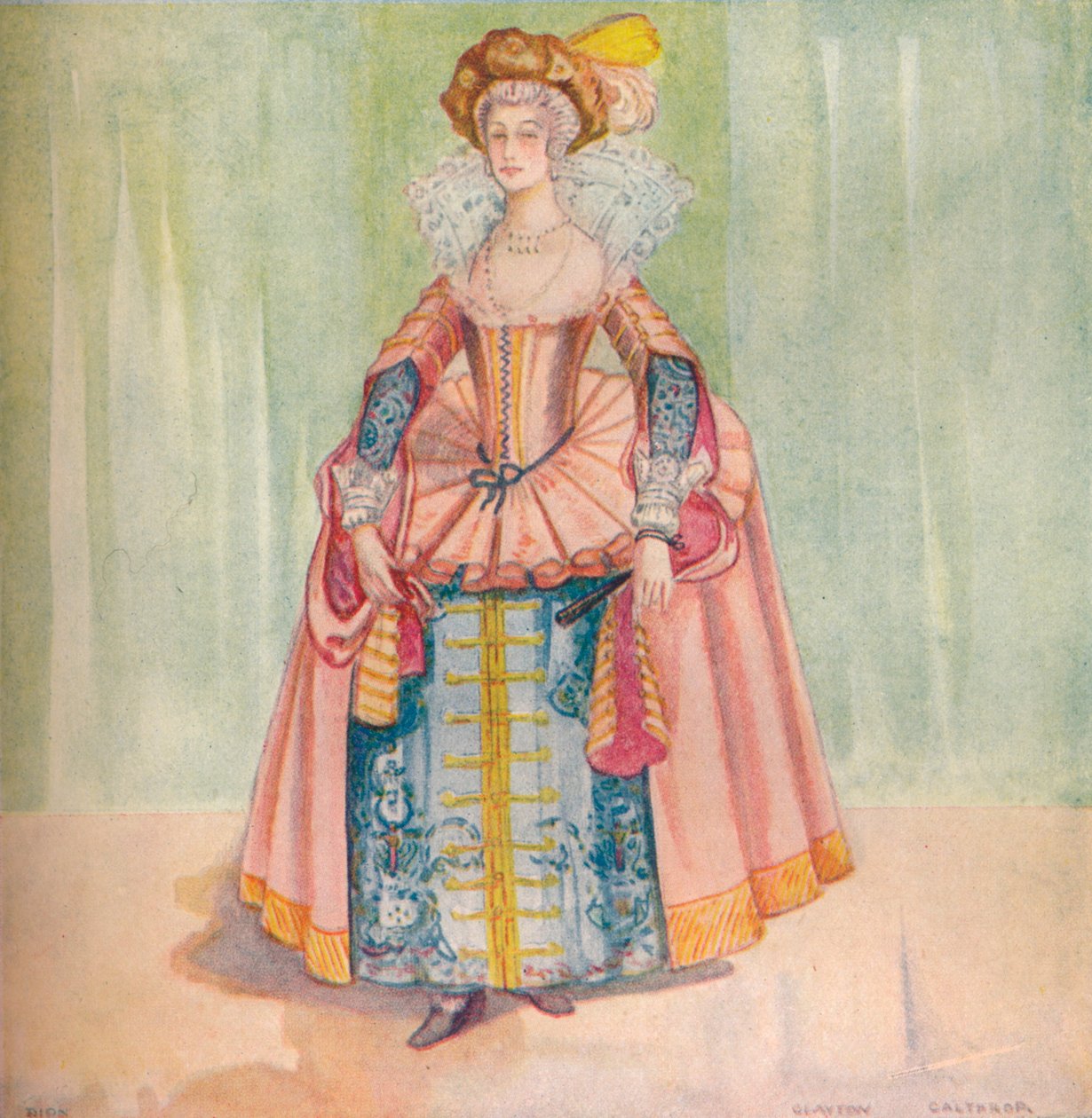 Žena z doby Jakuba I., 1907 od Dion Clayton Calthrop