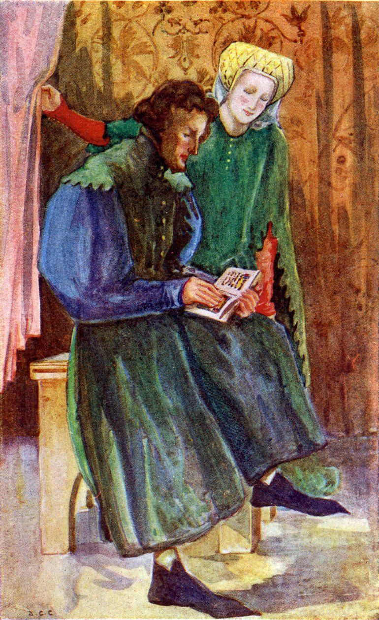Kostým páru za vlády Jindřicha IV. (1399-1413) od Dion Clayton Calthrop