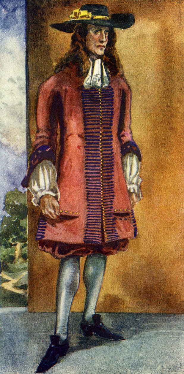 Mužský kostým za vlády Jakuba II. (1685-1689) od Dion Clayton Calthrop