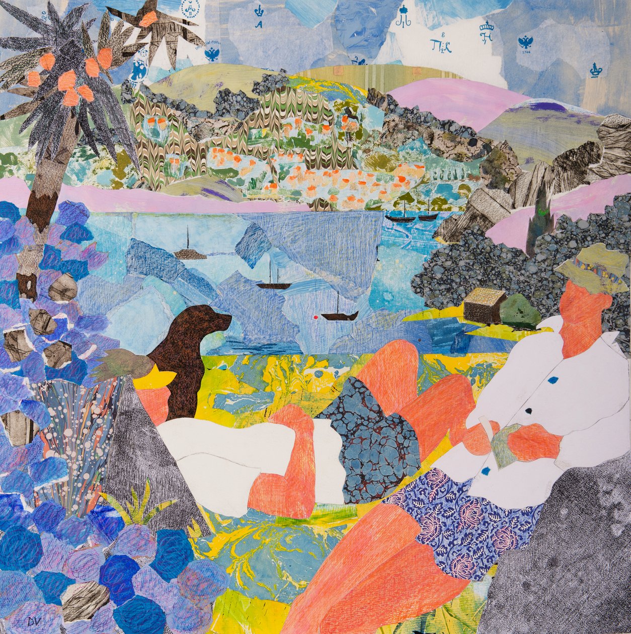 U moře, 2017 (koláž) od Dione Verulam