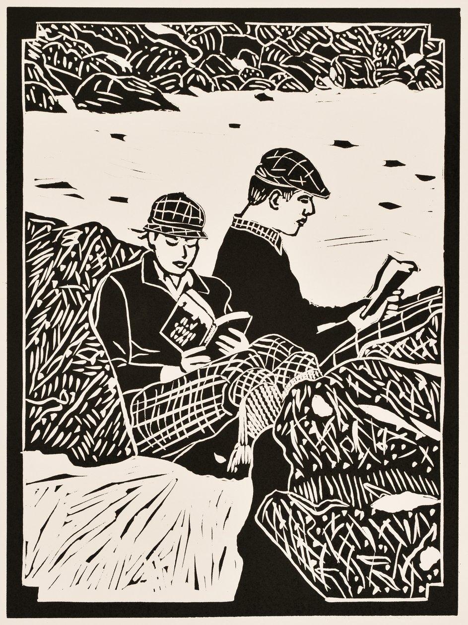 Měsíce v roce: 2012 (linoryt) od Dione Verulam