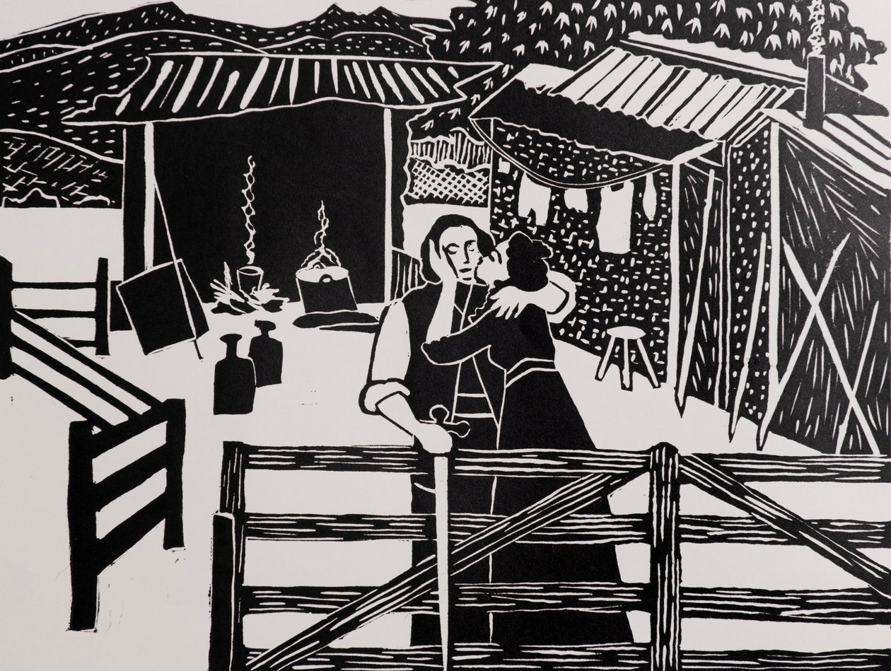 Siegfried a Sieglinda, Hundingova chata, Wagnerův Prstenový cyklus, 2024 (koláž) od Dione Verulam