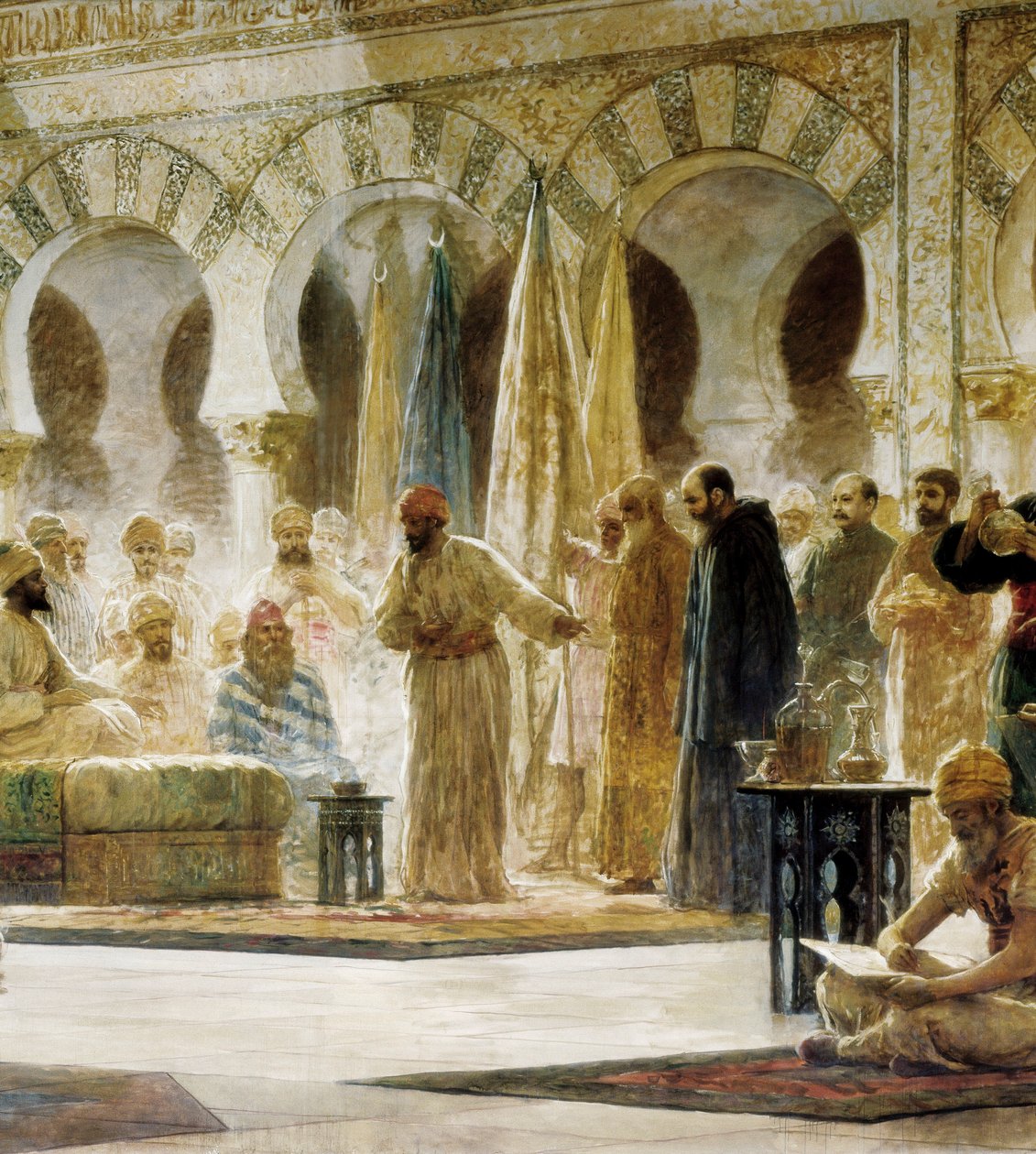 Abd Al-Rahman III, detail obrazu od Dionise Baixerase ve Verdagueru od Dionisio Baixeras Verdaguer