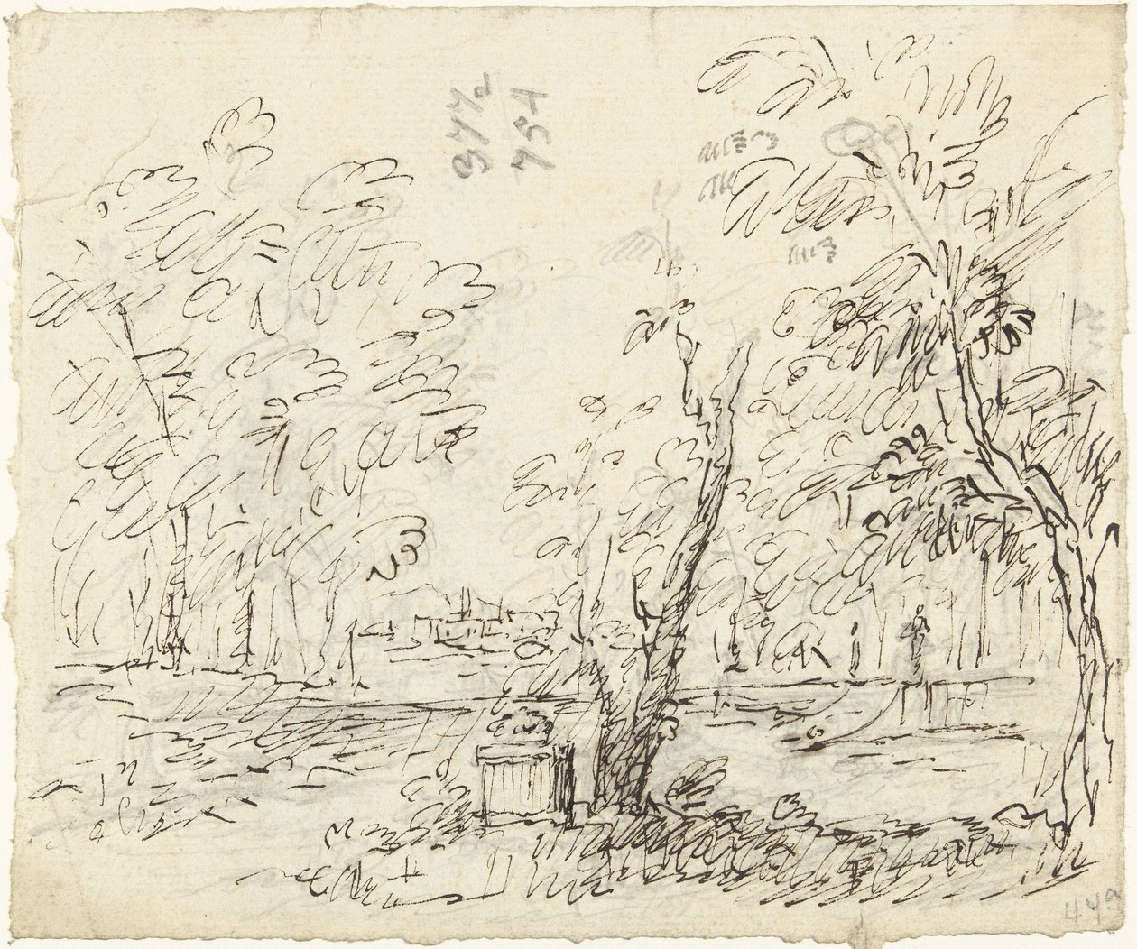 Zahrada se schody se sochami od Dionys van Nijmegen (possibly)