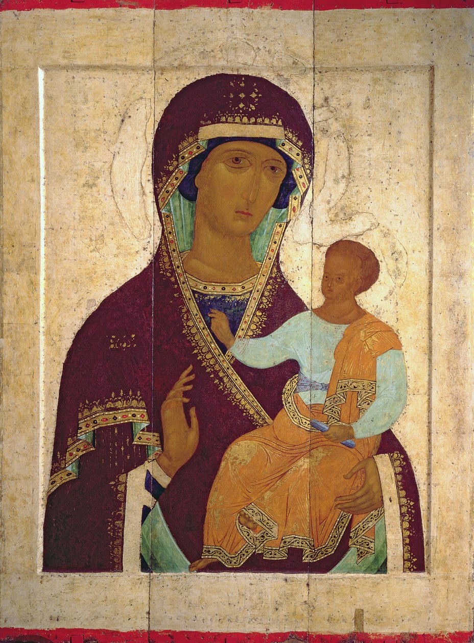 Madonna a dítě Hodigitria, ruská ikona, 1502 (tempera na panelu) od Dionysius