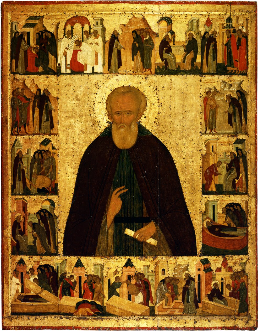 Svatý Dmitrij Prilutskij se scénami z jeho života, cca 1503 od Dionysius