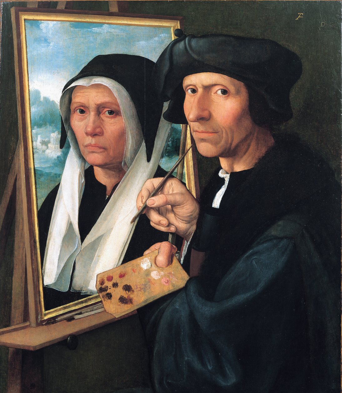 Jacob Cornelisz. van Oostsanen maloval portrét své manželky. od Dirck Jacobsz.