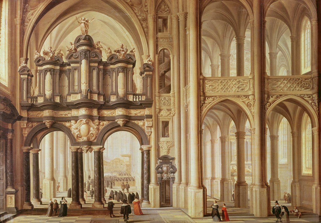 Interiér kostela od Dirck van Delen