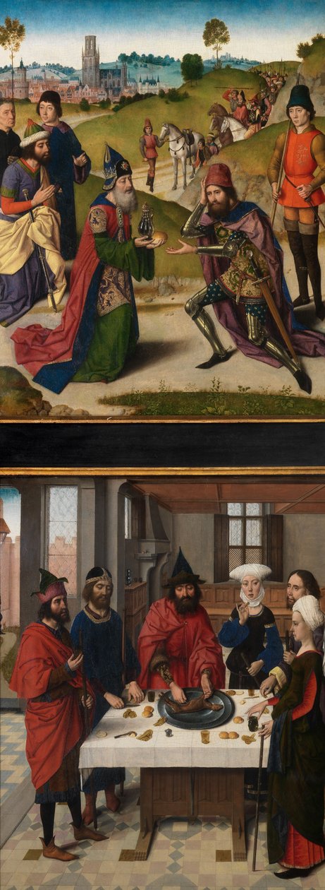 Detail oltářního obrazu Nejsvětější svátosti, kolem 1464-68 (olej na desce) od Dirck Bouts