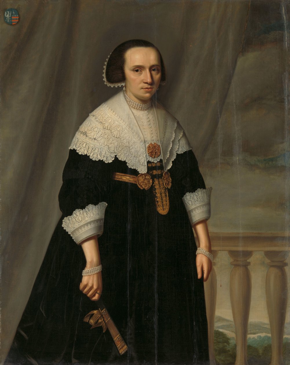 Portrét Machtelda Basa (- 1681) od Dirck Dircksz. van Santvoort (manner of)