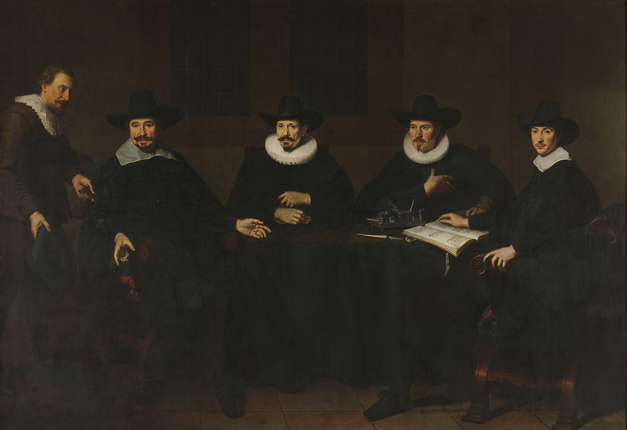 Kapitáni Saaineringu v Amsterdamu, 1643 od Dirck Dircksz. van Santvoort