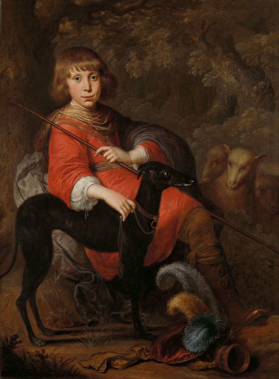 Portrét Martinuse Alewijna Martin Alewijn (1634-84). Slunce Abraham Alewijn a Geertruid Hooftman od Dirck Dircksz. van Santvoort