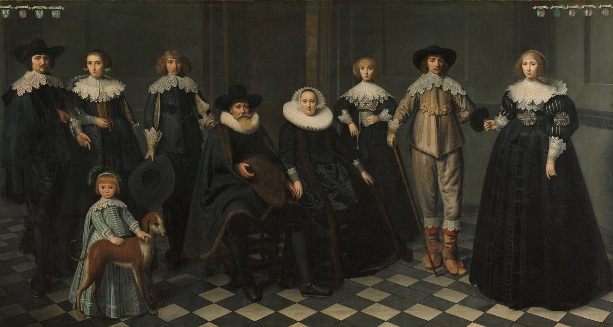 Portrét rodiny Dircka Bas Jacobsze, purkmistra Amsterdamu od Dirck Dircksz. van Santvoort