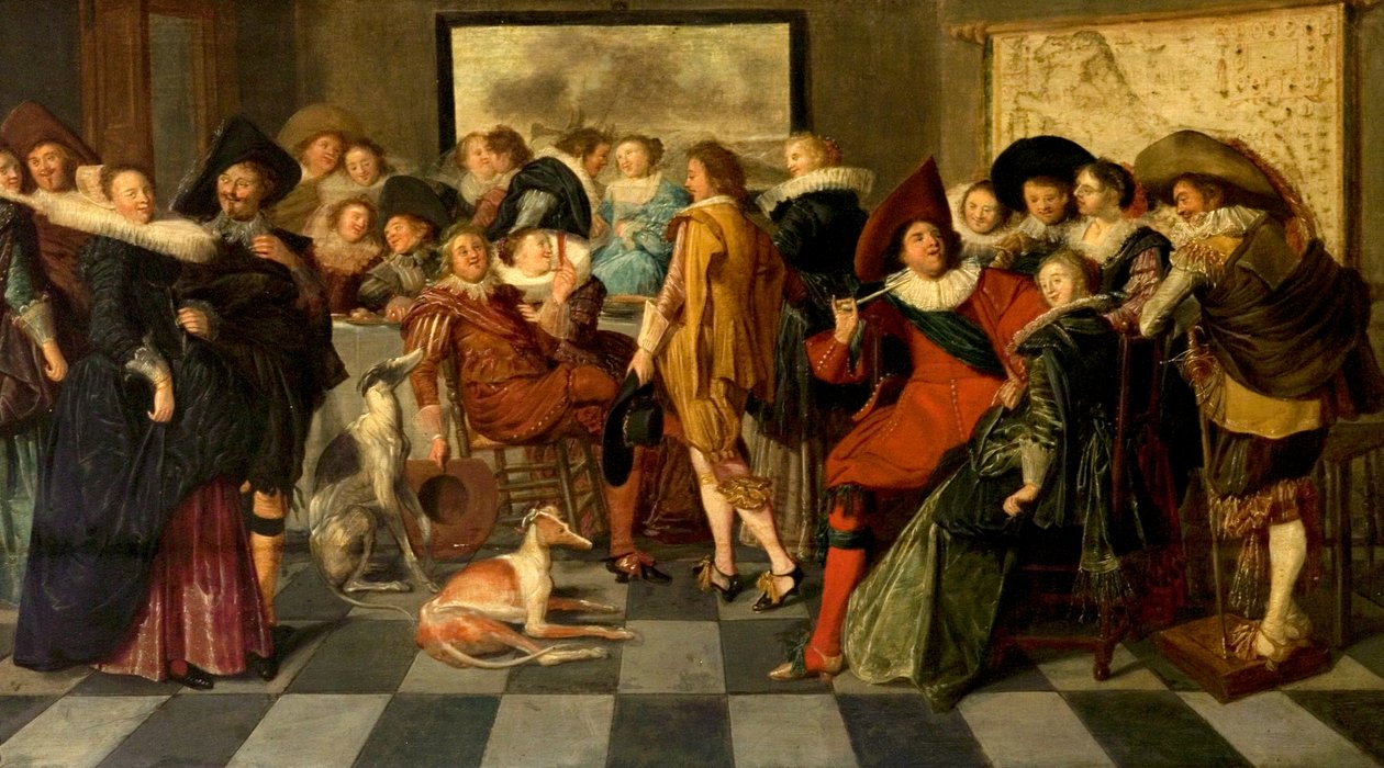 Nizozemská strana, kolem roku 1620 od Dirck Hals