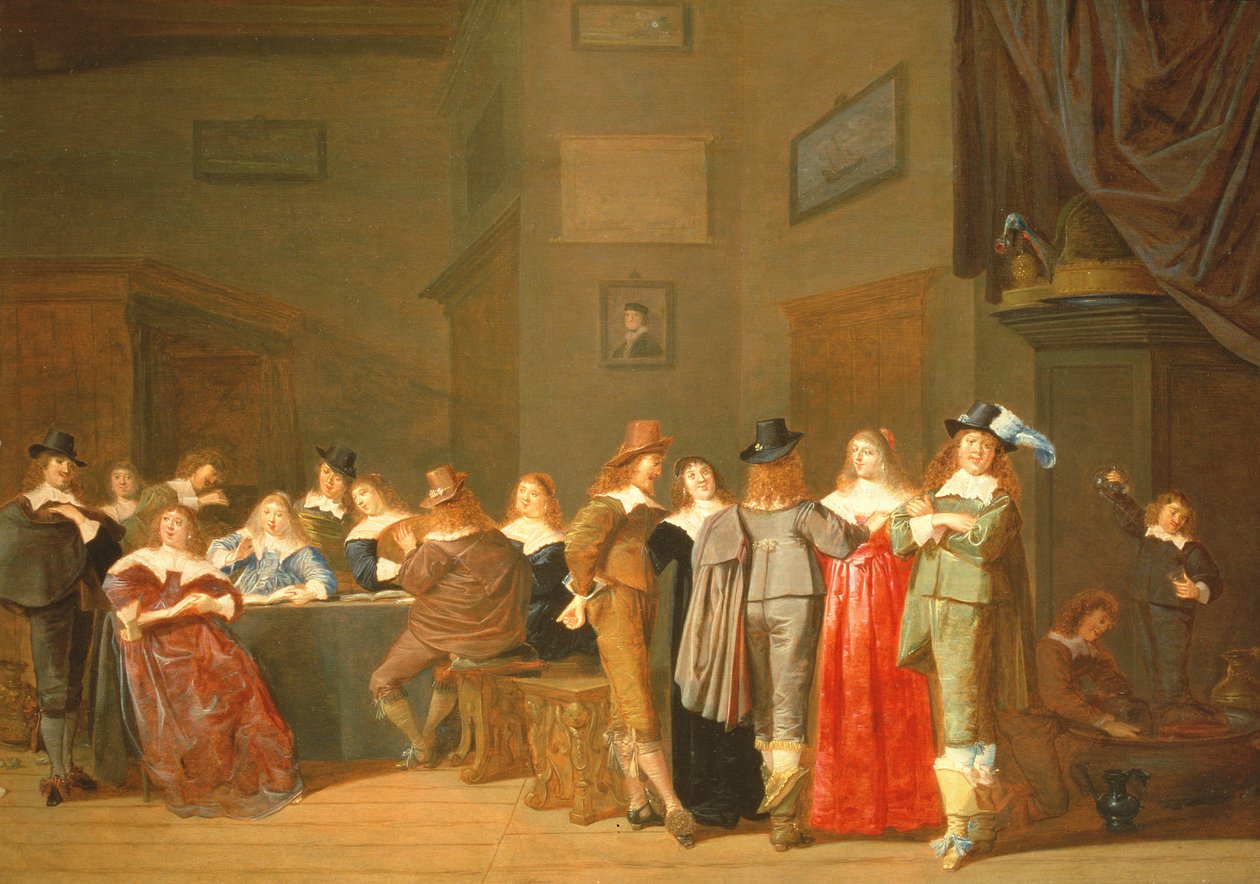 Scéna dvoření od Dirck Hals