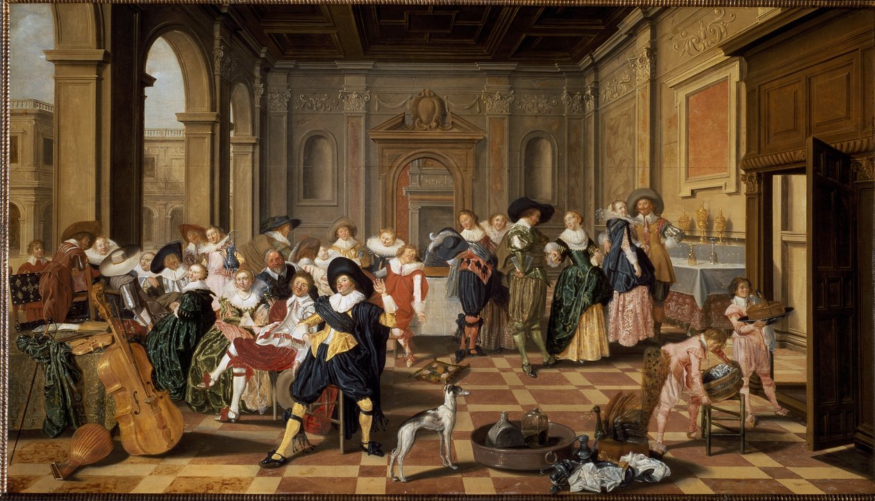 Přijetí šlechticů (malba od Dirck Hals